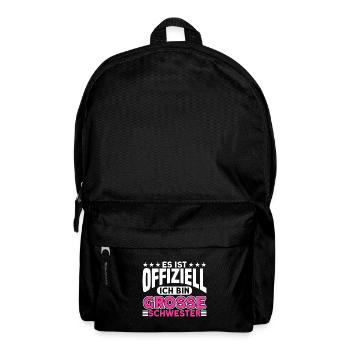 Große Schwester Bruder Schwester Geschenk - Rucksack - Schwarz - Vorne