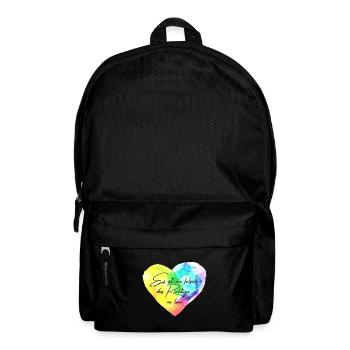 Herz Es ist nie falsch das Richtige zu tun - Rucksack - Schwarz - Vorne