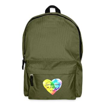 Herz Es ist nie falsch das Richtige zu tun - Rucksack - Olivgrün - Vorne