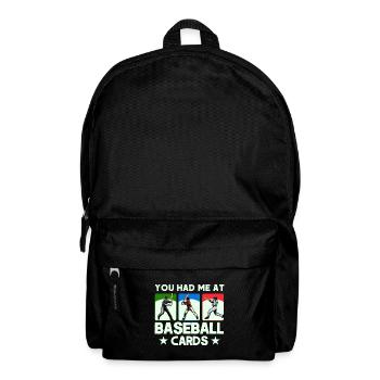 Carte de baseball Collection de cartes de sport Cadeau - Sac à dos - noir - Devant