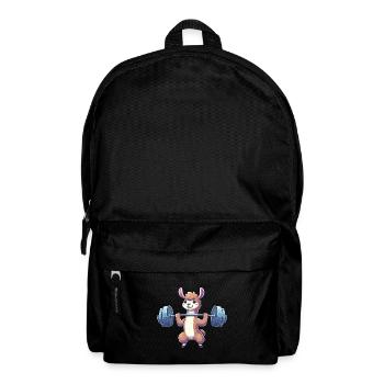 Strong Llama Alpaca Dumbbell Weight Workout - Backpack - black - Front