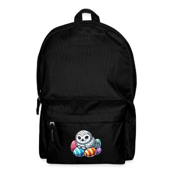 Süße Eule Osterei Cartoon Ostern Chillen - Rucksack - Schwarz - Vorne