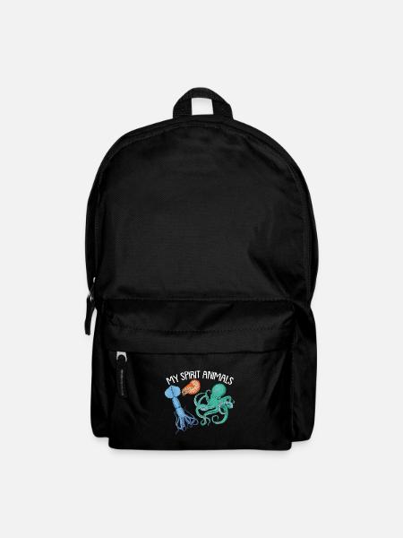 Cephalopode, Krake, Oktopus - Rucksack - Schwarz