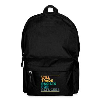 Journée des réfugiés Droits de l’homme Antiracisme E - Sac à dos - noir - Devant
