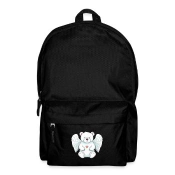 Süßer Eisbär-Engel mit Flügeln - Rucksack - Schwarz - Vorne