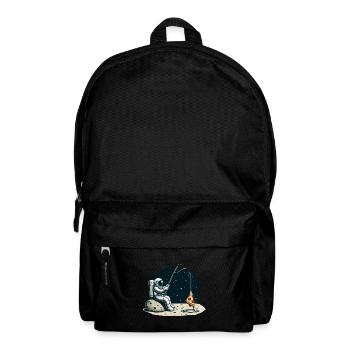 Astronaut Pizza Fishing Moon Space - Backpack - black - Front