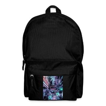 Nächtlicher Regen in Shanghai, China - Rucksack - Schwarz - Vorne