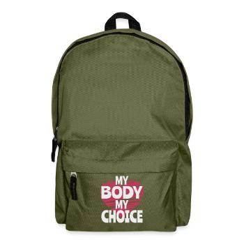 Mein Körper Meine Entscheidung - Rucksack - Olivgrün - Vorne