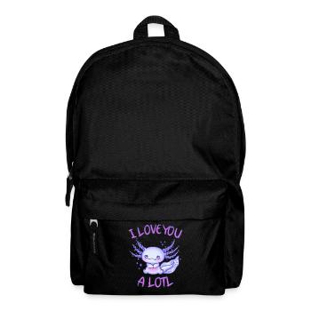 I love you a lotl Axolotl in love - Backpack - black - Front