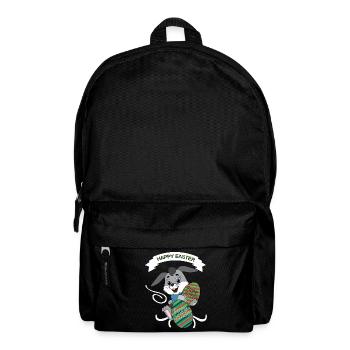 HAPPY EASTER, Easter , Coloured Easter Eggs - Backpack - black - Front