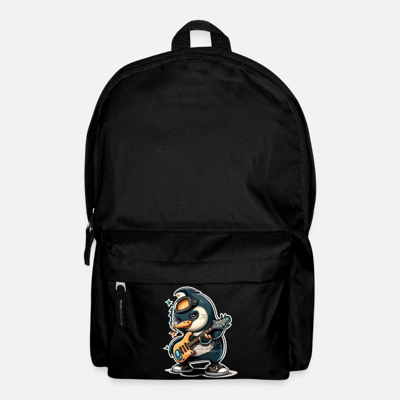 Rocker-Pinguin - Rucksack - Schwarz