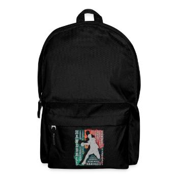 Handball Handball Joueur Joueur de Handball Vintage Retro - Sac à dos - noir - Devant