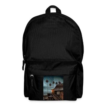 Maison près de la plage, Hawaï, États-Unis - Sac à dos - noir - Devant