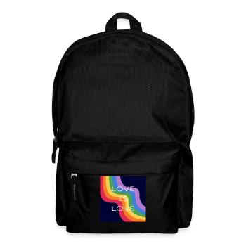 L’amour est l’amour. Design arc-en-ciel. - Sac à dos - noir - Devant