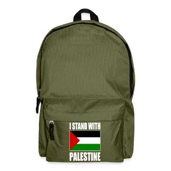 I stand with palestine - Rucksack - Olivgrün - Vorne
