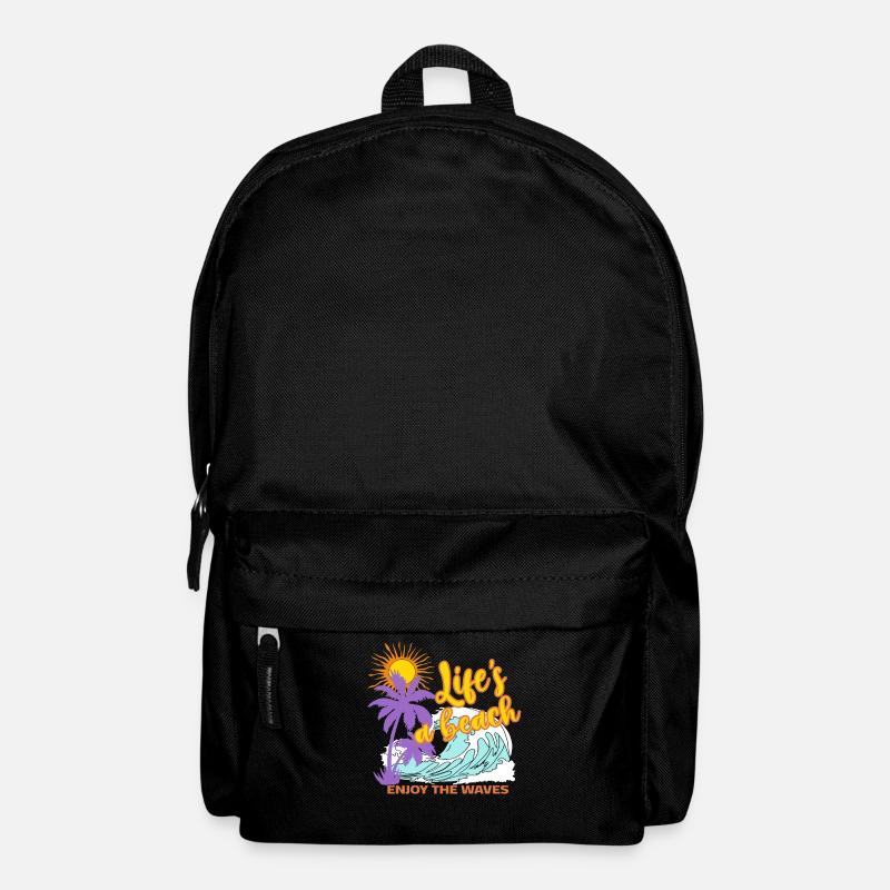 Life is a beach - Enjoy the waves - Rucksack - Schwarz