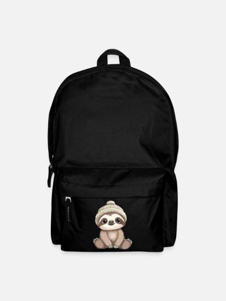 Sloth Cute Cute Baby Kids Animal Cartoon - Backpack - black