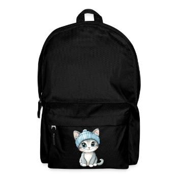 Chat mignon mignon bébé enfants animal dessin animé - Sac à dos - noir - Devant