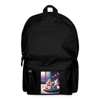 Ein Haufen französischer Macarons - Rucksack - Schwarz - Vorne