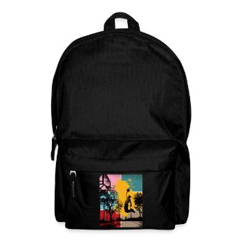 Basketball Basketballer Spieler Fan Vintage Retro - Rucksack - Schwarz - Vorne