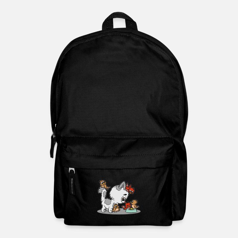Kitten Bird Sharing Futter Tier - Rucksack - Schwarz