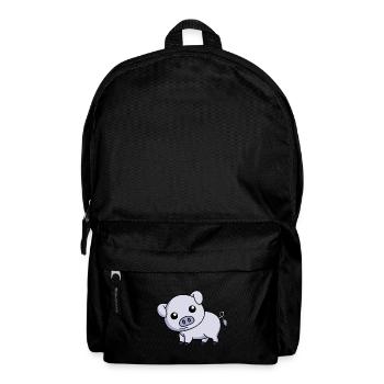 Pig Comic Animal - Backpack - black - Front
