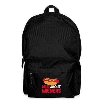 Verrückt nach Wienern Hot Dog Geschenk - Rucksack - Schwarz - Vorne