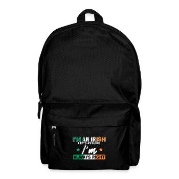 Ireland Irish Flag Irish Wife Gift - Backpack - black - Front