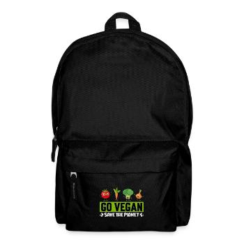Go vegan save the planet - Backpack - black - Front
