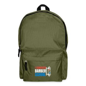 Barber Barbier Coiffeur homme Barbershop - Sac à dos - vert olive - Devant