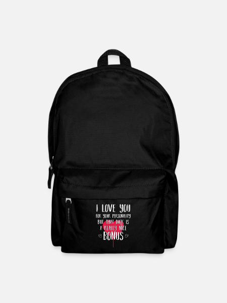 I Love You For Your Personality Funny Anniversary - Backpack - black