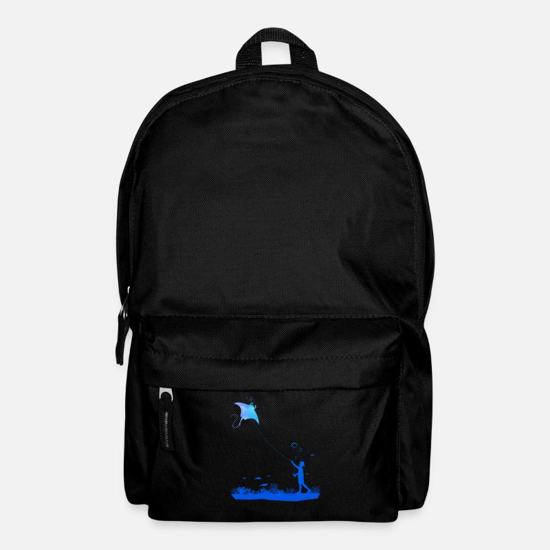 Rochen Unterwasser Drachenfliegen Taucher Geschenk - Rucksack - Schwarz