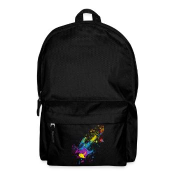 Bunte Gitarre Musiker Geschenkidee für Gitarristen - Rucksack - Schwarz - Vorne