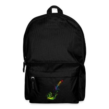 Bunte Gitarre Musiker Geschenkidee für Gitarristen - Rucksack - Schwarz - Vorne