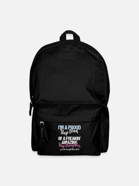 Stepdad I'm A Proud Step Dad Of Amazing Step - Backpack - black