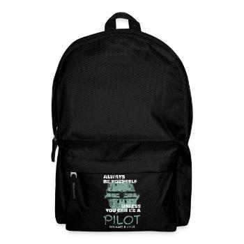 Flugzeug Pilot - Rucksack - Schwarz - Vorne