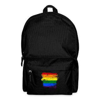 Drapeau arc-en-ciel LGBT - Sac à dos - noir - Devant
