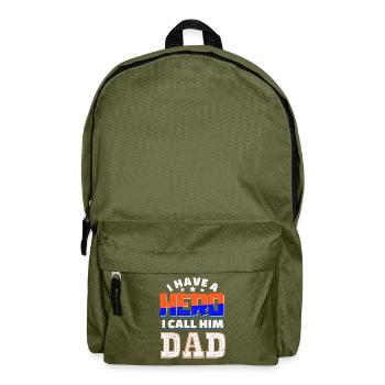 Ich habe eine Held - Papa - Backpack - olive green - Front