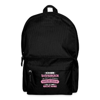Busfahrerin - Rucksack - Schwarz - Vorne