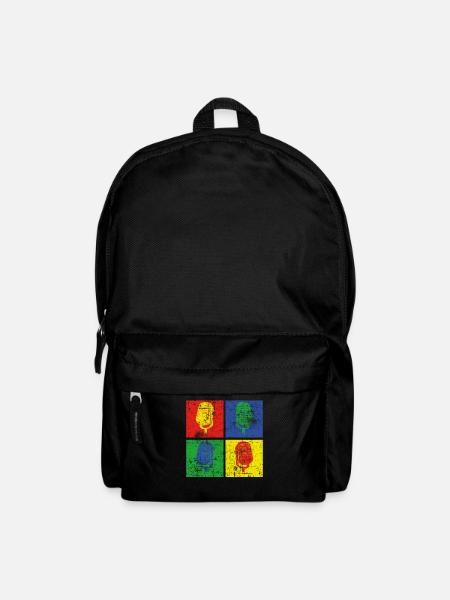 Chanter pop art chanteur - Sac à dos - noir