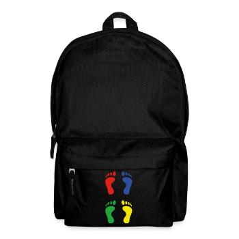 Fuß Fußabdruck - Rucksack - Schwarz - Vorne