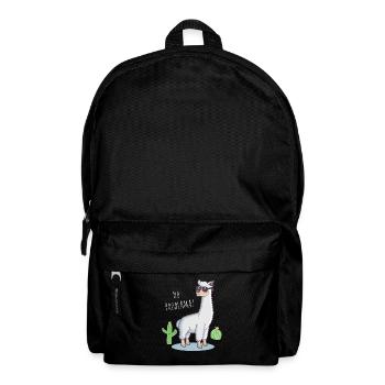 Funny Gift Lama No Problama Cactus Design - Backpack - black - Front