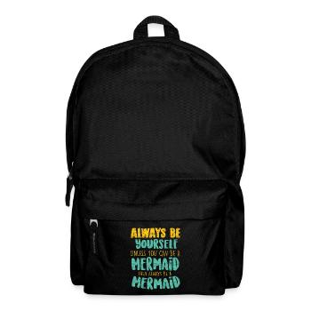 Meerjungfrau - Rucksack - Schwarz - Vorne