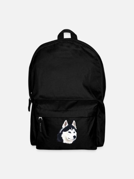 Husky Hund - Rucksack - Schwarz