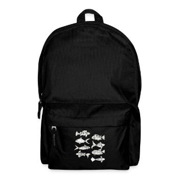 Fisch-Sammlungs-Weinlese fischt Geschenk-Fischen-Fische - Rucksack - Schwarz - Vorne