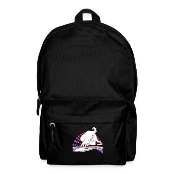 DJ Plattenspieler Musiknoten House Techno DNB - Rucksack - Schwarz - Vorne