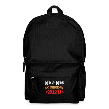 M. et Mme depuis 2020 cadeau d'anniversaire - Sac à dos - noir - Devant