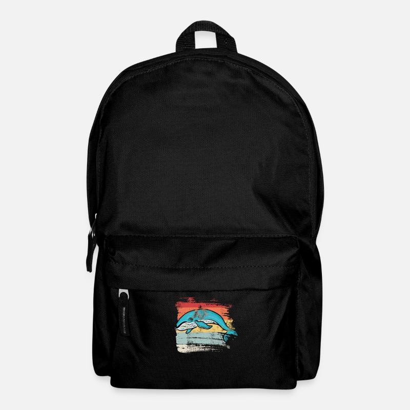 Retro Wal - Rucksack - Schwarz