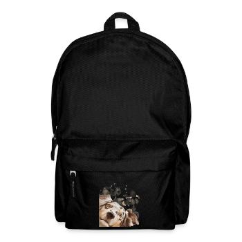 Dog Curious Australian Shepherd Dog - Backpack - black - Front