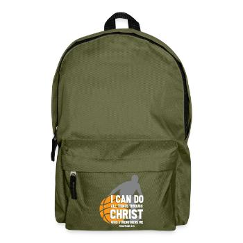 Basketball sport club Jesus - Backpack - olive green - Front